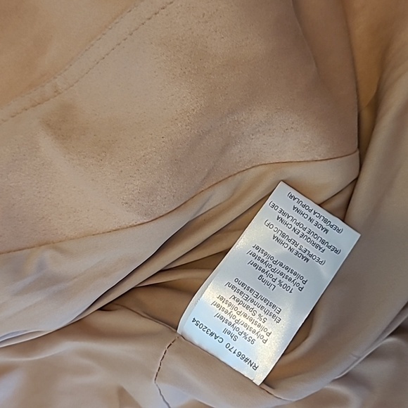 Anthropologie Hutch Open Front Waterfall Jacket Blazer Suede Pink Size XS NWT - Picture 5 of 7